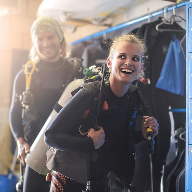 Private scuba instructor providing focused certification coaching to a student in Key Largo